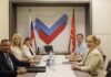 Рабочая встреча Олеси Жуковой и заместителя управляющего отделением Банка России по Смоленской области Юрия Гоева